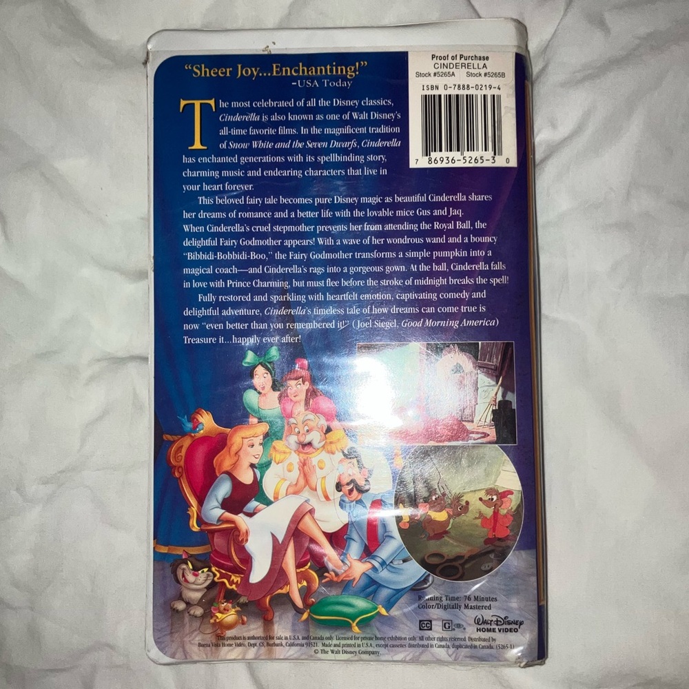 Cinderella VHS Tape - Picture 5 of 15